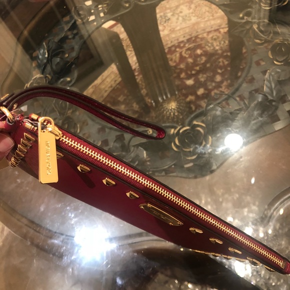 Authentic Michael Kors studded cherry wristlet - Picture 2 of 5